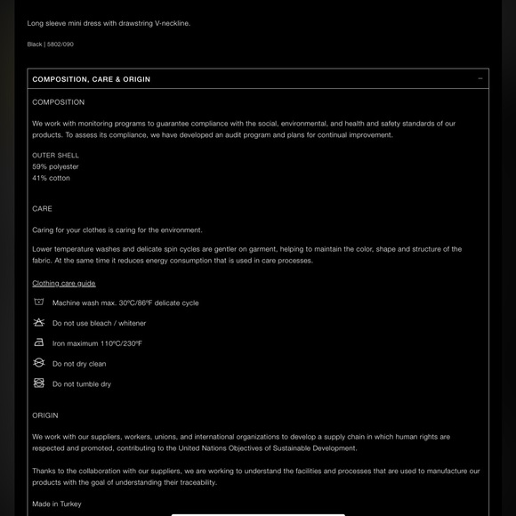 Zara textured hand knit openwork mini dress tunic, made in turkey - Picture 7 of 7